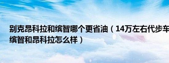 别克昂科拉和缤智哪个更省油（14万左右代步车哪个省油 缤智和昂科拉怎么样）