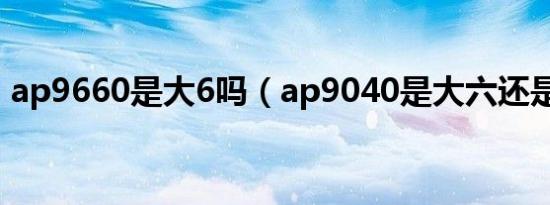 ap9660是大6吗（ap9040是大六还是小六）