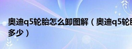 奥迪q5轮胎怎么卸图解（奥迪q5轮胎尺寸是多少）
