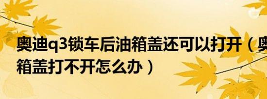 奥迪q3锁车后油箱盖还可以打开（奥迪q3油箱盖打不开怎么办）