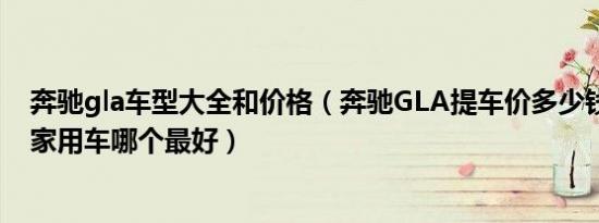 奔驰gla车型大全和价格（奔驰GLA提车价多少钱 26-28万家用车哪个最好）