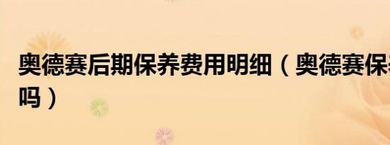 奥德赛后期保养费用明细（奥德赛保养费用高吗）