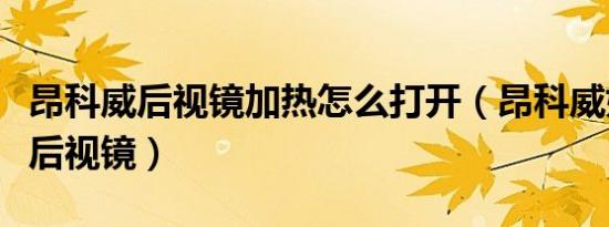 昂科威后视镜加热怎么打开（昂科威如何打开后视镜）