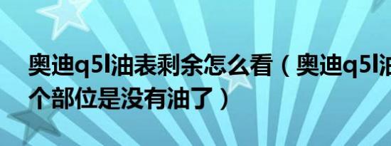 奥迪q5l油表剩余怎么看（奥迪q5l油表到哪个部位是没有油了）