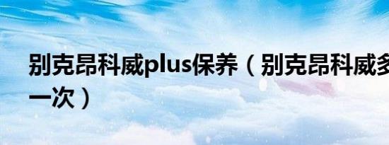 别克昂科威plus保养（别克昂科威多久保养一次）