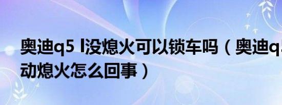 奥迪q5 l没熄火可以锁车吗（奥迪q5冷车抖动熄火怎么回事）