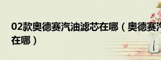02款奥德赛汽油滤芯在哪（奥德赛汽油滤芯在哪）