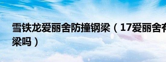 雪铁龙爱丽舍防撞钢梁（17爱丽舍有防撞钢梁吗）