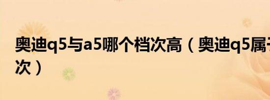 奥迪q5与a5哪个档次高（奥迪q5属于什么档次）