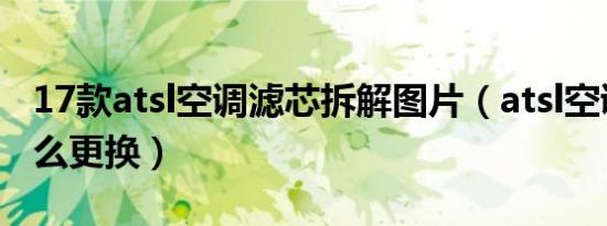 17款atsl空调滤芯拆解图片（atsl空调滤芯怎么更换）