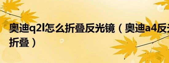 奥迪q2l怎么折叠反光镜（奥迪a4反光镜怎么折叠）