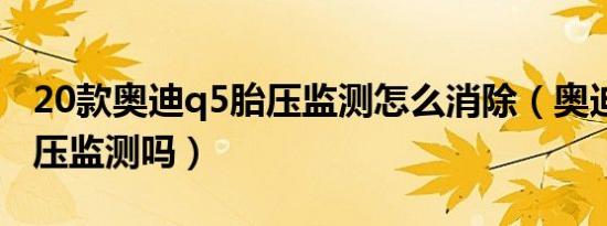 20款奥迪q5胎压监测怎么消除（奥迪q5有胎压监测吗）