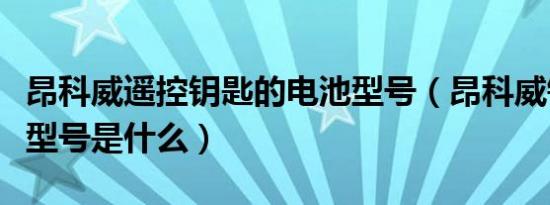 昂科威遥控钥匙的电池型号（昂科威钥匙电池型号是什么）