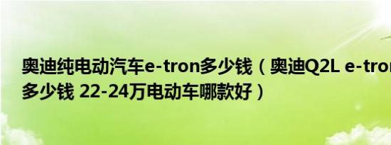 奥迪纯电动汽车e-tron多少钱（奥迪Q2L e-tron购车价是多少钱 22-24万电动车哪款好）