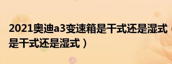 2021奥迪a3变速箱是干式还是湿式（奥迪A3是干式还是湿式）