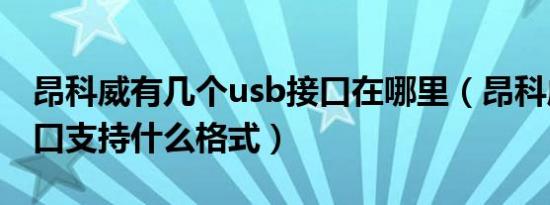 昂科威有几个usb接口在哪里（昂科威usb接口支持什么格式）