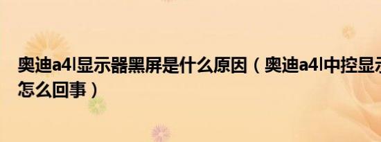 奥迪a4l显示器黑屏是什么原因（奥迪a4l中控显示屏黑屏是怎么回事）