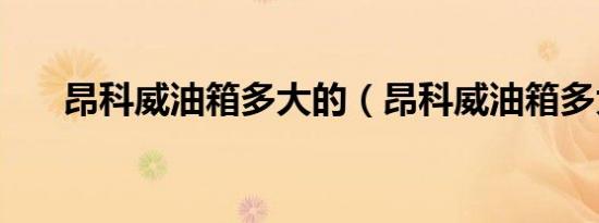 昂科威油箱多大的（昂科威油箱多大）