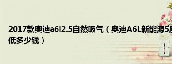 2017款奥迪a6l2.5自然吸气（奥迪A6L新能源5座落地价最低多少钱）