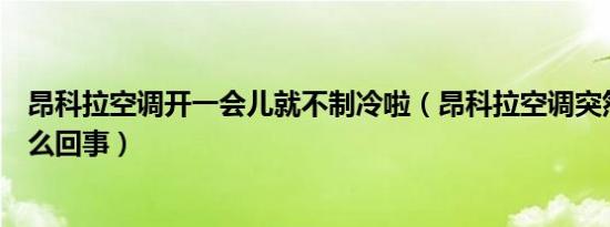 昂科拉空调开一会儿就不制冷啦（昂科拉空调突然不制冷怎么回事）