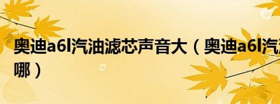 奥迪a6l汽油滤芯声音大（奥迪a6l汽油滤芯在哪）