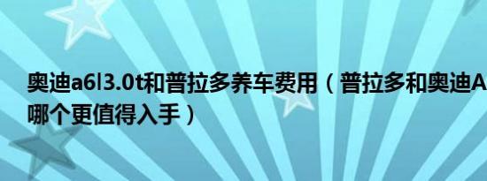 奥迪a6l3.0t和普拉多养车费用（普拉多和奥迪A6L怎么选 哪个更值得入手）