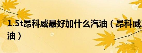 1.5t昂科威最好加什么汽油（昂科威用什么汽油）