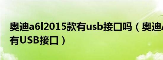 奥迪a6l2015款有usb接口吗（奥迪A6L有没有USB接口）