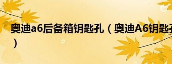 奥迪a6后备箱钥匙孔（奥迪A6钥匙孔在哪里）