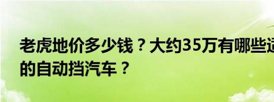 老虎地价多少钱？大约35万有哪些适合家用的自动挡汽车？