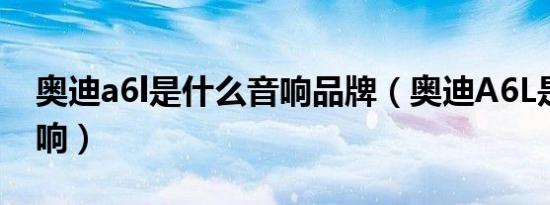 奥迪a6l是什么音响品牌（奥迪A6L是什么音响）