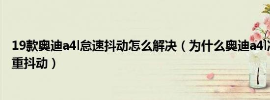 19款奥迪a4l怠速抖动怎么解决（为什么奥迪a4l冷车启动严重抖动）