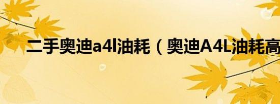 二手奥迪a4l油耗（奥迪A4L油耗高吗）