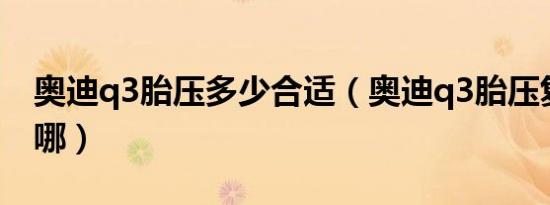 奥迪q3胎压多少合适（奥迪q3胎压复位键在哪）