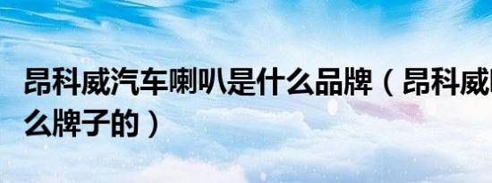 昂科威汽车喇叭是什么品牌（昂科威喇叭是什么牌子的）