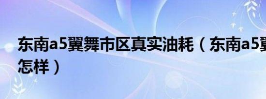 东南a5翼舞市区真实油耗（东南a5翼舞油耗怎样）