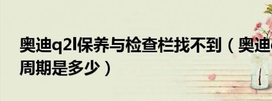 奥迪q2l保养与检查栏找不到（奥迪q2l保养周期是多少）