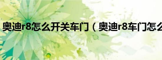 奥迪r8怎么开关车门（奥迪r8车门怎么开的）