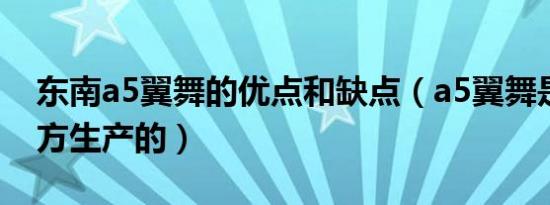 东南a5翼舞的优点和缺点（a5翼舞是哪个地方生产的）