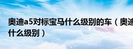 奥迪a5对标宝马什么级别的车（奥迪A5属于什么级别）