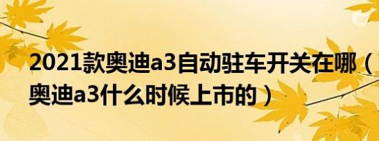 2021款奥迪a3自动驻车开关在哪（2021款奥迪a3什么时候上市的）