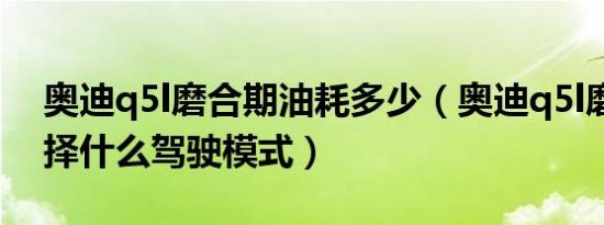 奥迪q5l磨合期油耗多少（奥迪q5l磨合期选择什么驾驶模式）