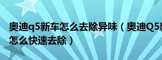 奥迪q5新车怎么去除异味（奥迪Q5新车异味怎么快速去除）