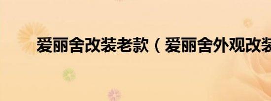 爱丽舍改装老款（爱丽舍外观改装）