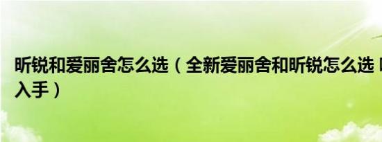 昕锐和爱丽舍怎么选（全新爱丽舍和昕锐怎么选 哪个更值得入手）