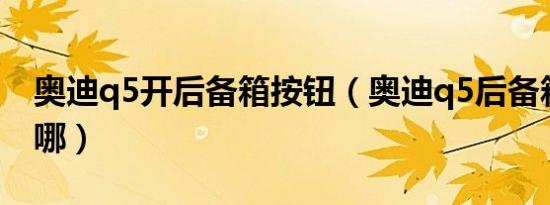 奥迪q5开后备箱按钮（奥迪q5后备箱按钮在哪）