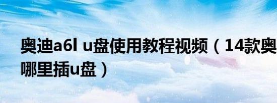 奥迪a6l u盘使用教程视频（14款奥迪a6l在哪里插u盘）