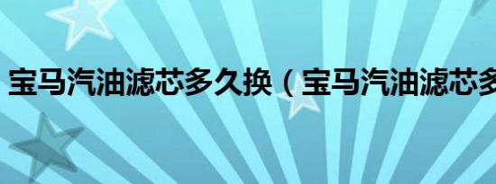宝马汽油滤芯多久换（宝马汽油滤芯多久换）