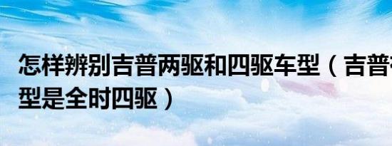 怎样辨别吉普两驱和四驱车型（吉普有哪些车型是全时四驱）
