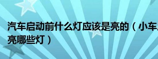 汽车启动前什么灯应该是亮的（小车启动前要亮哪些灯）